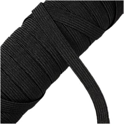 #2375 3/8" Polyester Braided Elastic Black