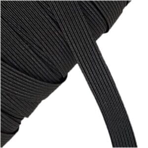 #2501 1/2" Polyester Braided Elastic Black